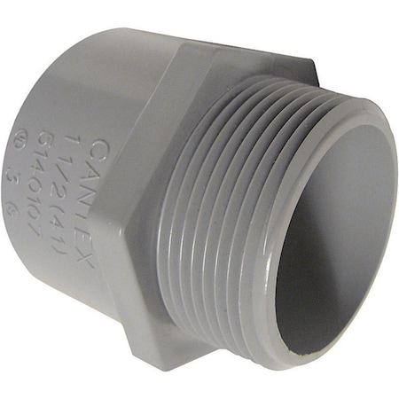 Cantex Conduit Fitting Connector, PVC, PVC Coated 5140104U